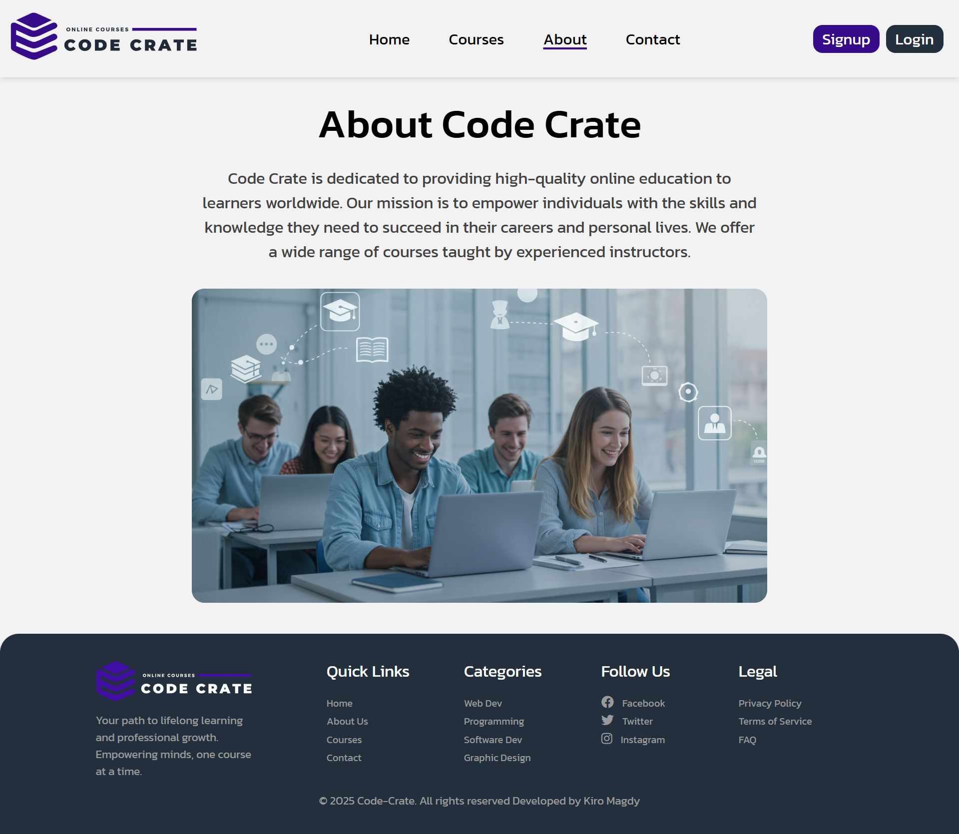 Code Crate About Page